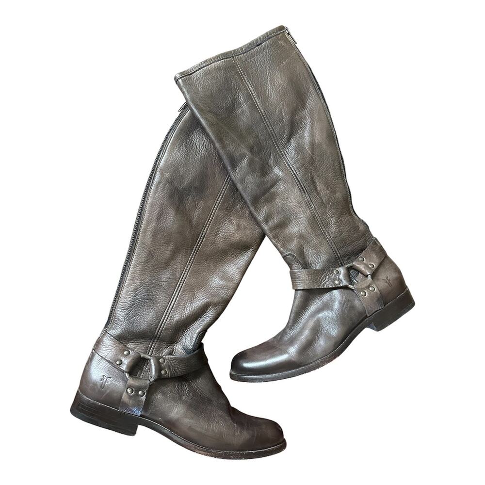 Frye Philip Harness Calf Leather Boots comfort designer 3476849 Women brown boot